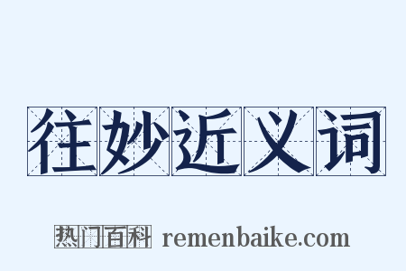 往妙近义词是什么意思的图片